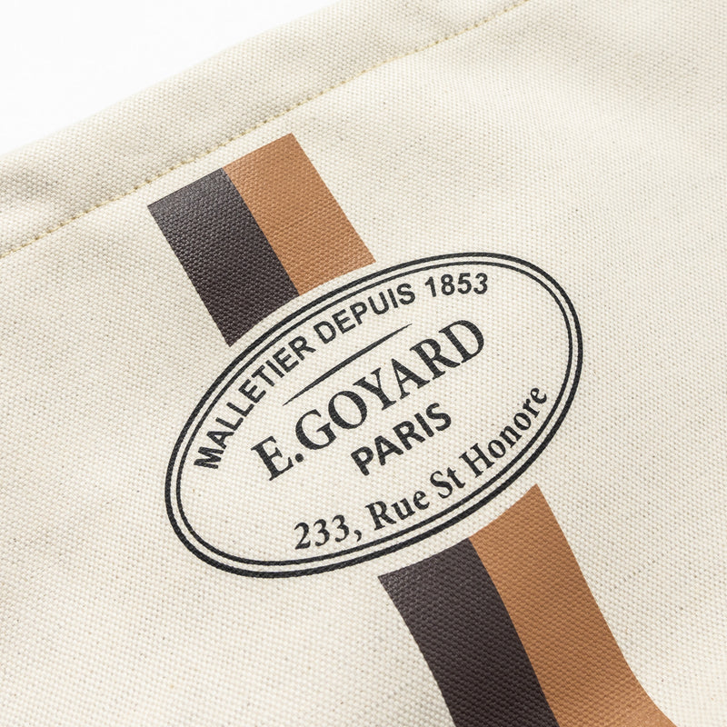 Goyard Boheme Hobo Bag Canvas/ Calfskin Black/ Tan SHW With Necessaire Bag Ecru