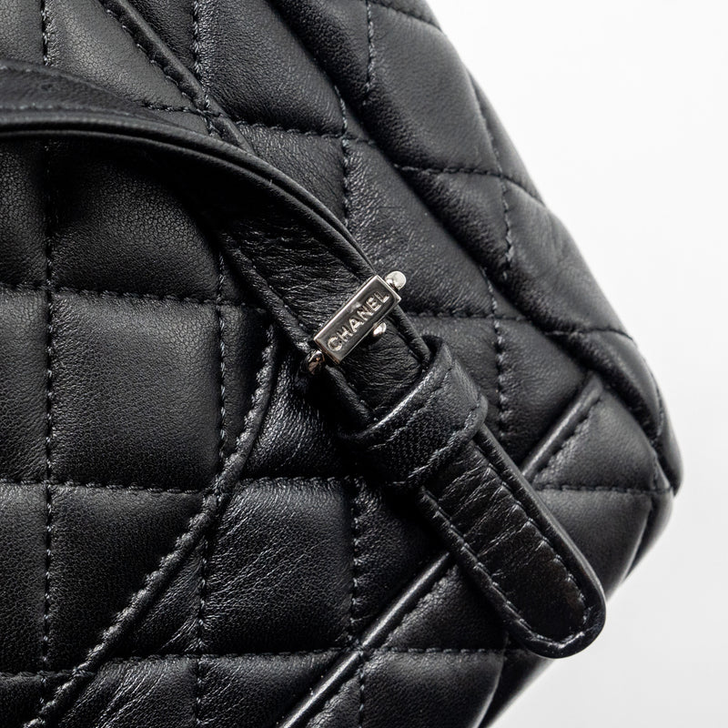 Chanel small urban spirit backpack lambskin black with black hardware