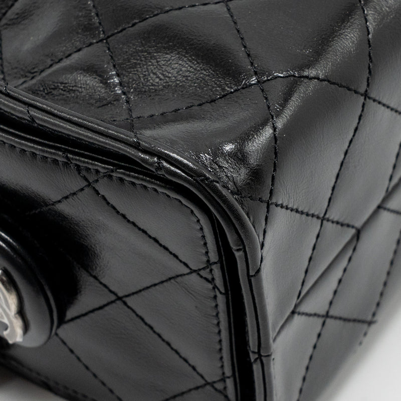 Chanel Mini 25 Bag Aged calfskin black Multicolour Hardware (microchip)