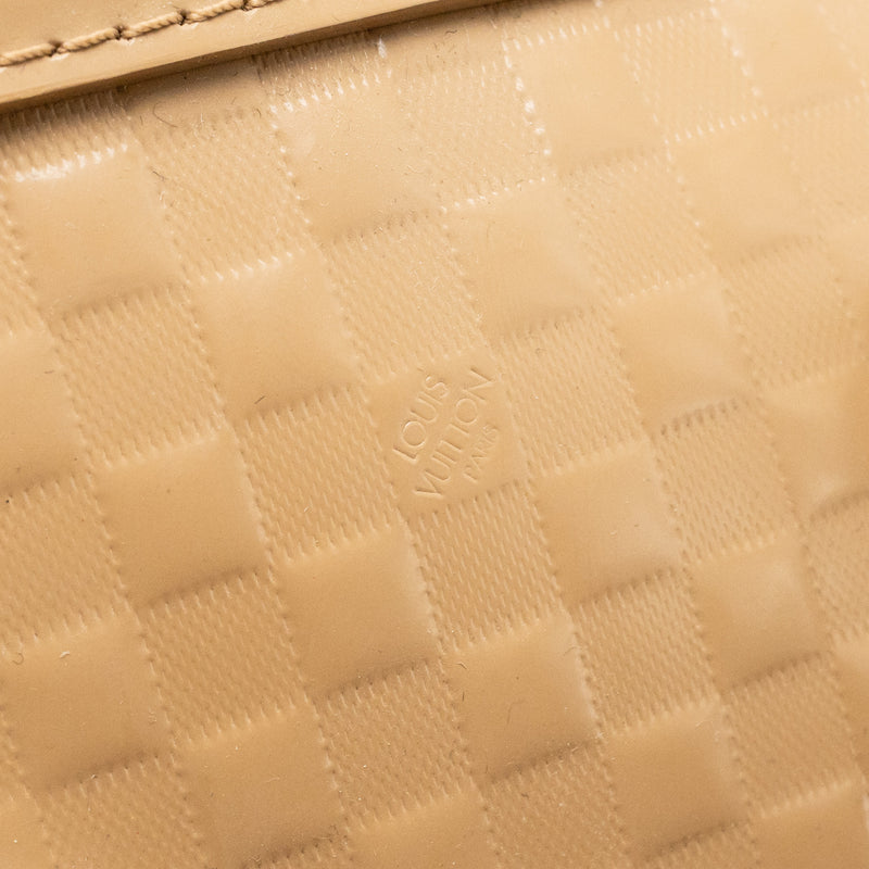Louis Vuitton Speedy Cube MM Damier Facette Patent Leather Beige SHW