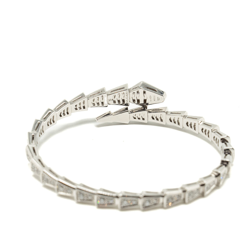 Bvlgari size S serpenti viper bracelet white gold, diamonds