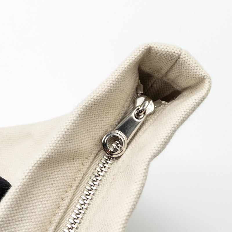 Goyard Boheme Hobo Bag Canvas/ Calfskin Black/ Tan SHW With Necessaire Bag Ecru