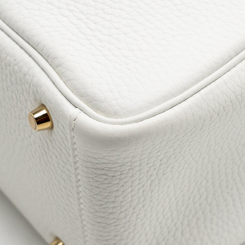 Hermes Mini Lindy clemence New White GHW stamp W