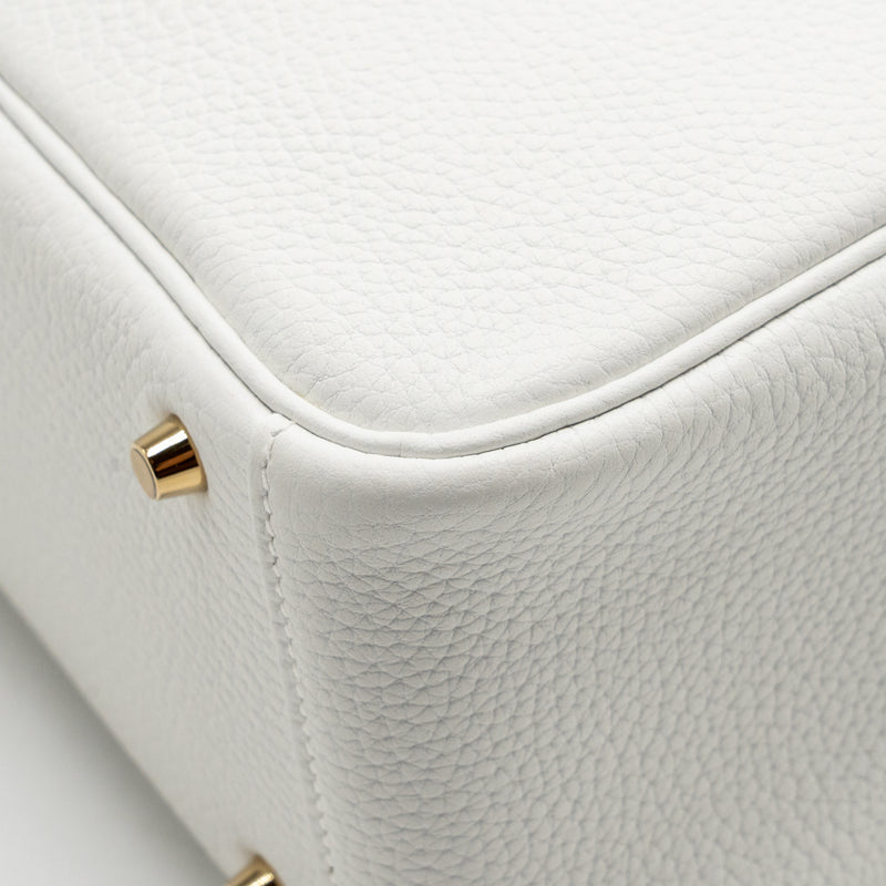Hermes Mini Lindy clemence New White GHW stamp W