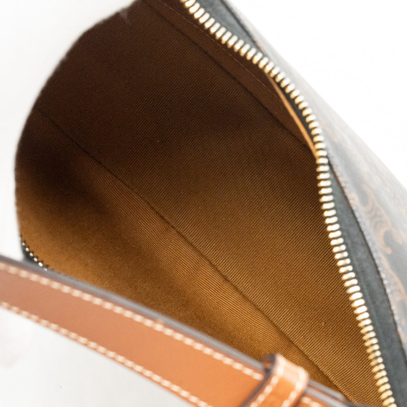 Celine Ava Bag Triomphe Canvas Tan GHW