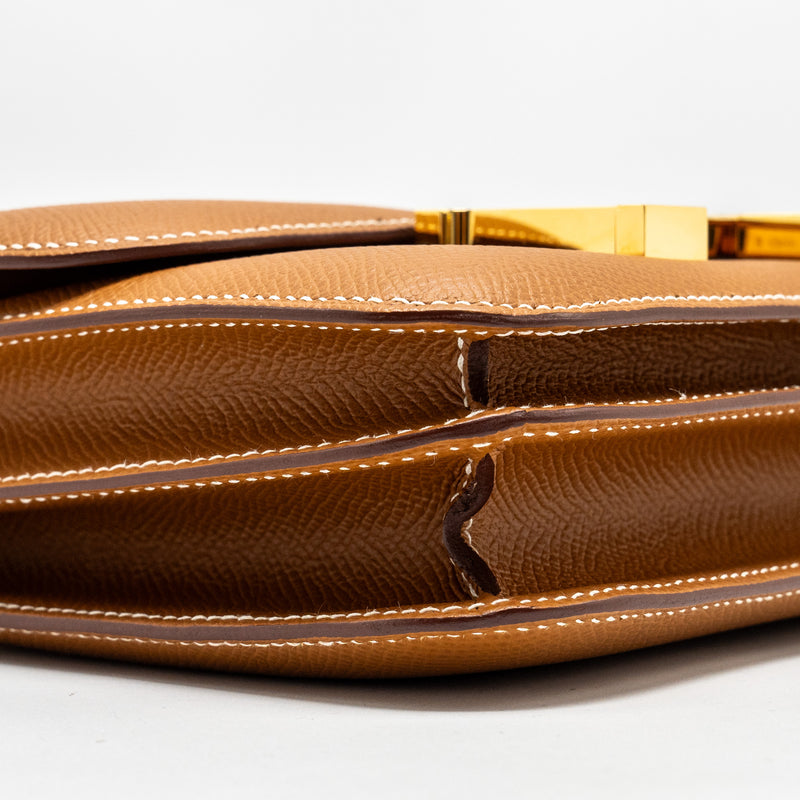 Hermes mini Constance Epsom Gold GHW stamp Z