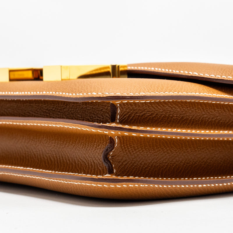 Hermes mini Constance Epsom Gold GHW stamp Z