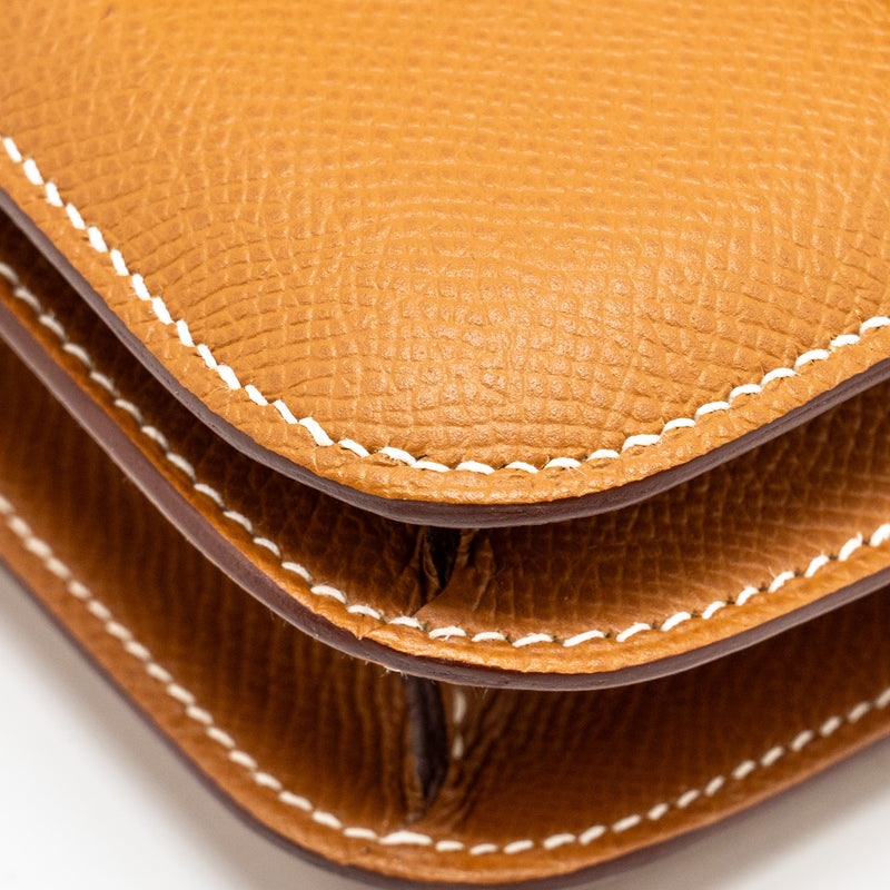 Hermes mini Constance Epsom Gold GHW stamp Z