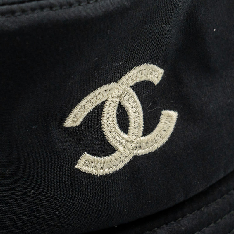 Chanel Size M CC Logo Bucket Hat Black