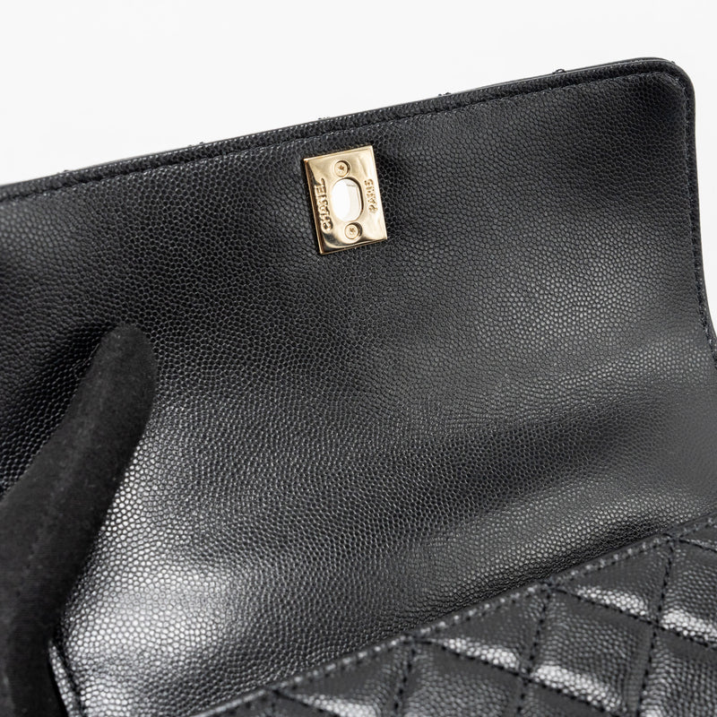 Chanel small coco handle caviar Black LGHW (microchip)