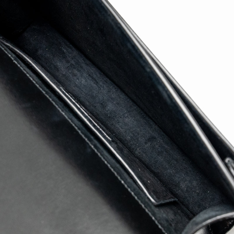 Saint Laurent/YSL Medium Top Handle Sunset Bag Calfskin Black GHW