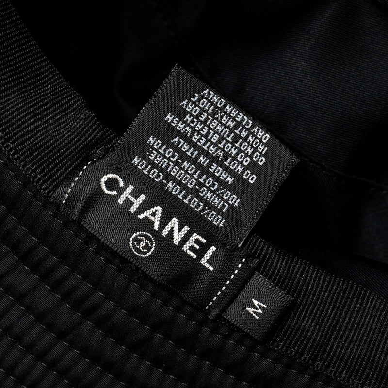 Chanel Size M CC Logo Bucket Hat Black