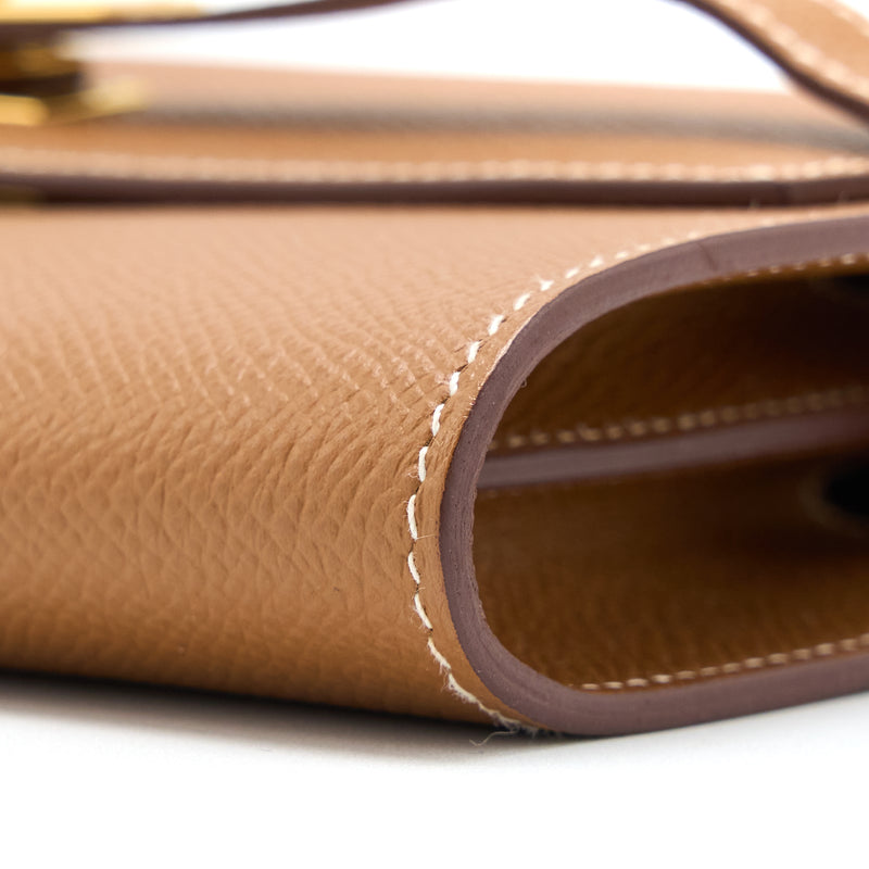 Hermes Kelly To Go Epsom Gold GHW Stamp U