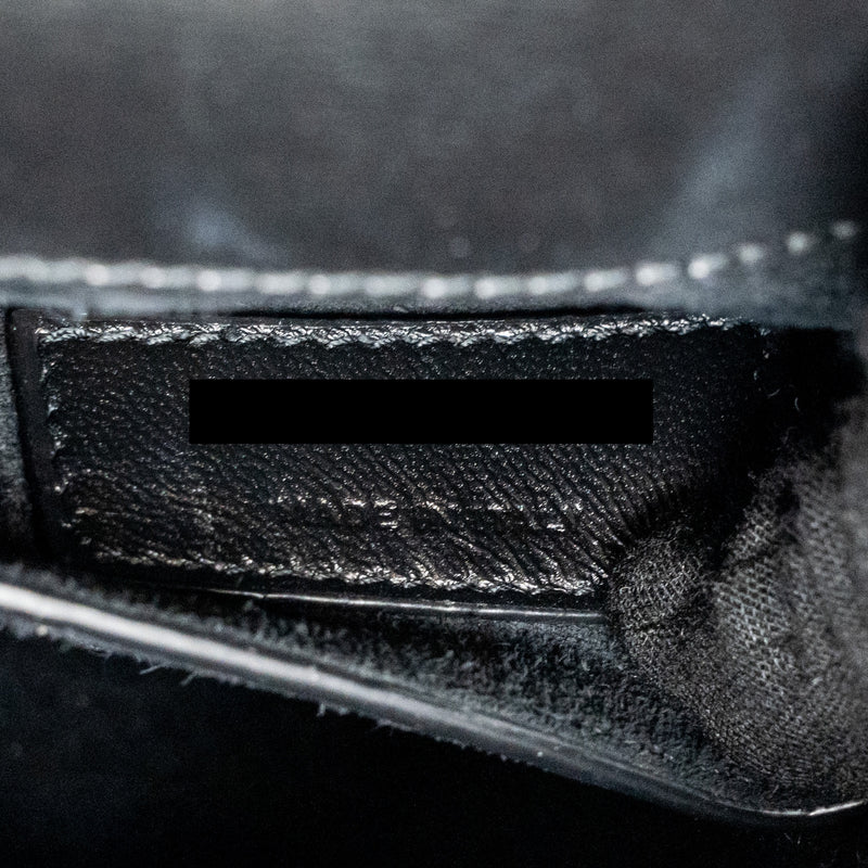 Saint Laurent/YSL Medium Top Handle Sunset Bag Calfskin Black GHW