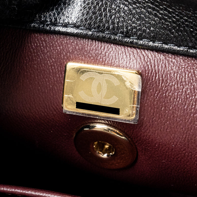 Chanel small coco handle caviar Black LGHW (microchip)