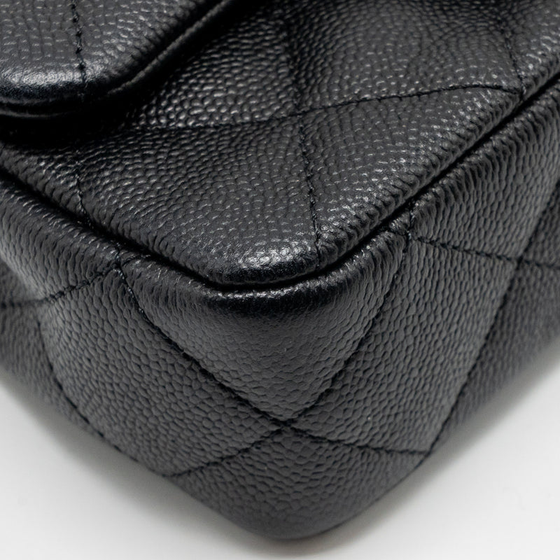 Chanel Coco Love Mini Flap Bag Adjustable Chain Caviar Black GHW (Microchip)