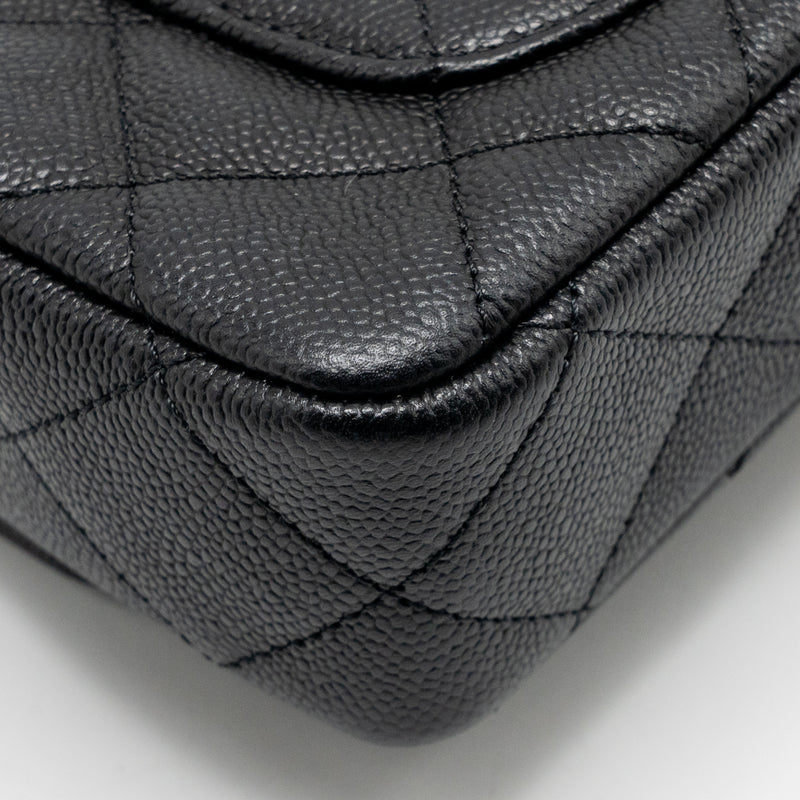 Chanel Coco Love Mini Flap Bag Adjustable Chain Caviar Black GHW (Microchip)