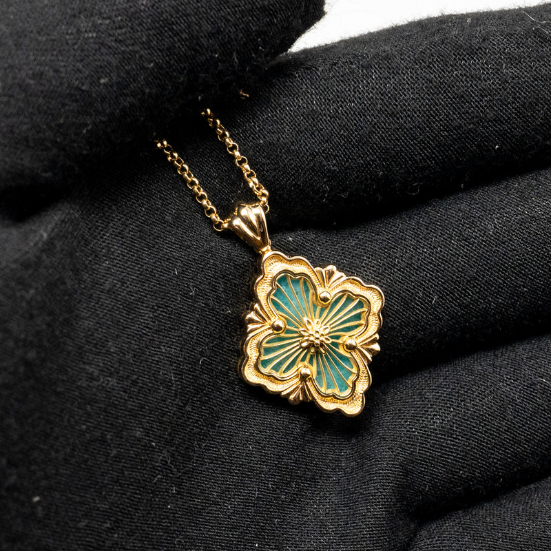 Buccellati Opera Tulle Pendant Yellow Gold, Amazonite