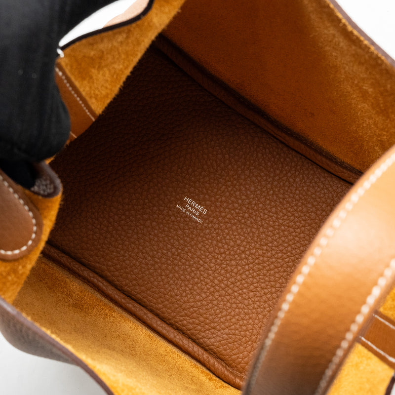 Hermes picotin 18 lock bag Clemence Gold SHW stamp B