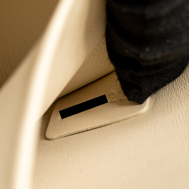 Celine Triomphe Shouder Bag Shiny Calfskin Ivory GHW