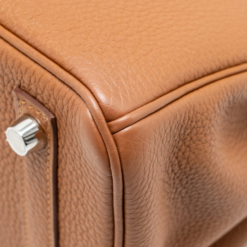 Hermes Birkin 25 Officer Togo/Swift Gold/Ambre SHW Stamp C