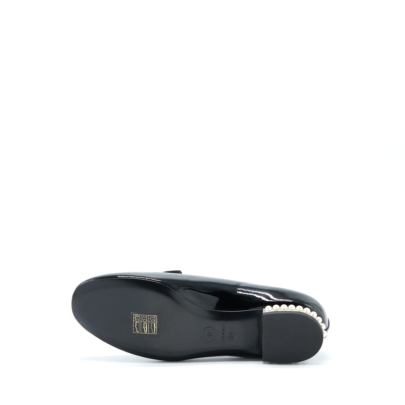 Chanel Size 35.5 Loafer with Pearl/Patent Black SHW