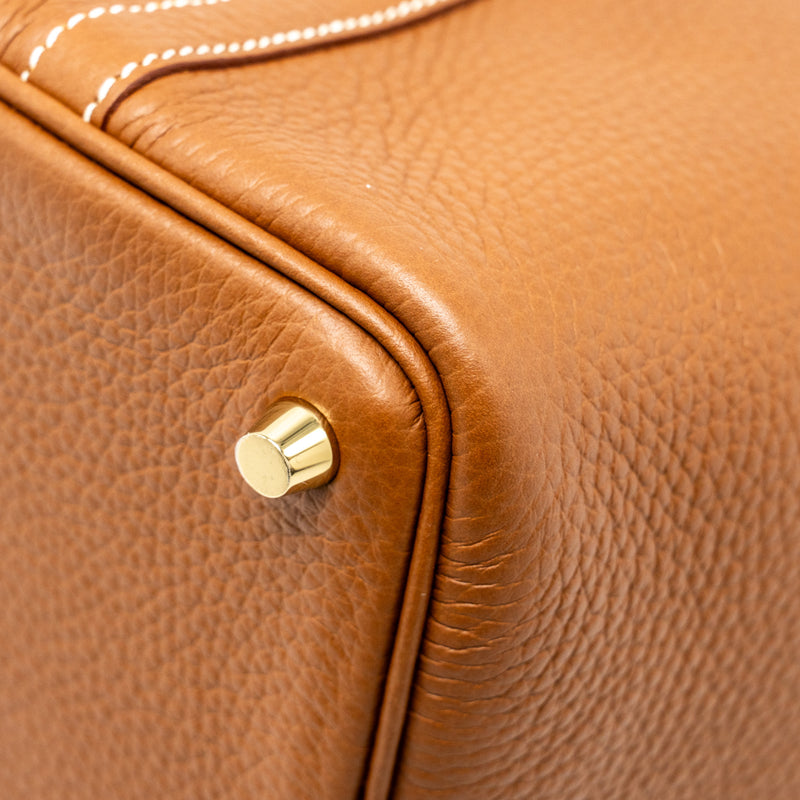 Hermes Picotin 18 Lock Bag Clemence Gold GHW stamp B