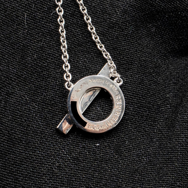 Hermes Finesse Pendant White Gold Diamonds
