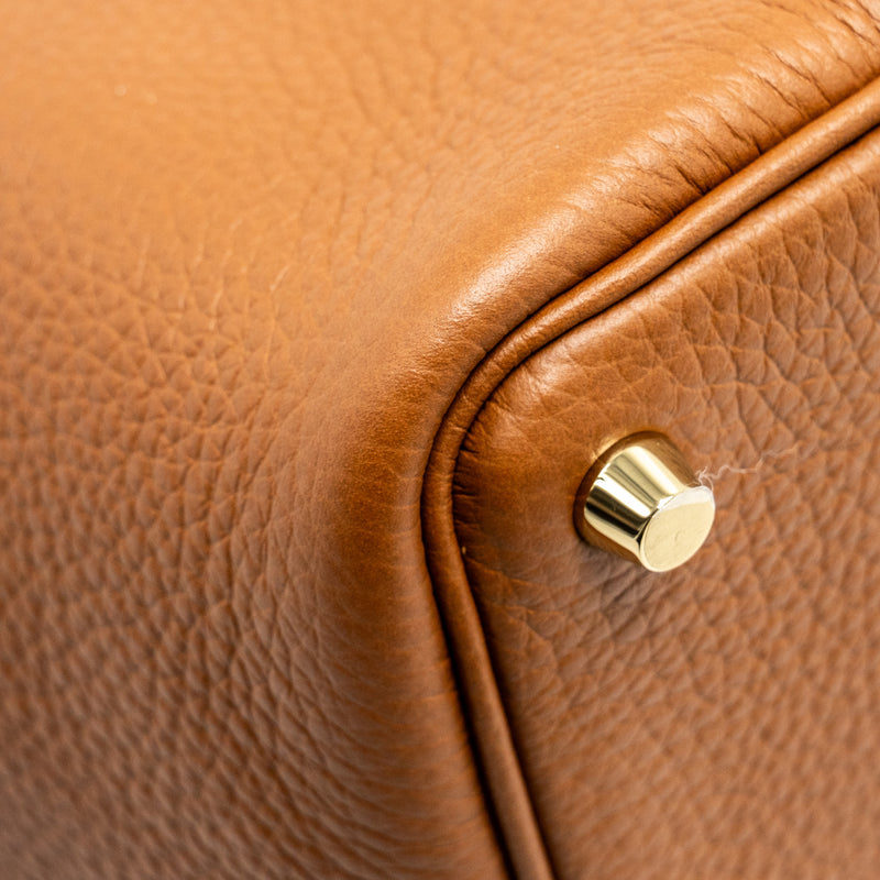 Hermes Picotin 18 Lock Bag Clemence Gold GHW stamp B