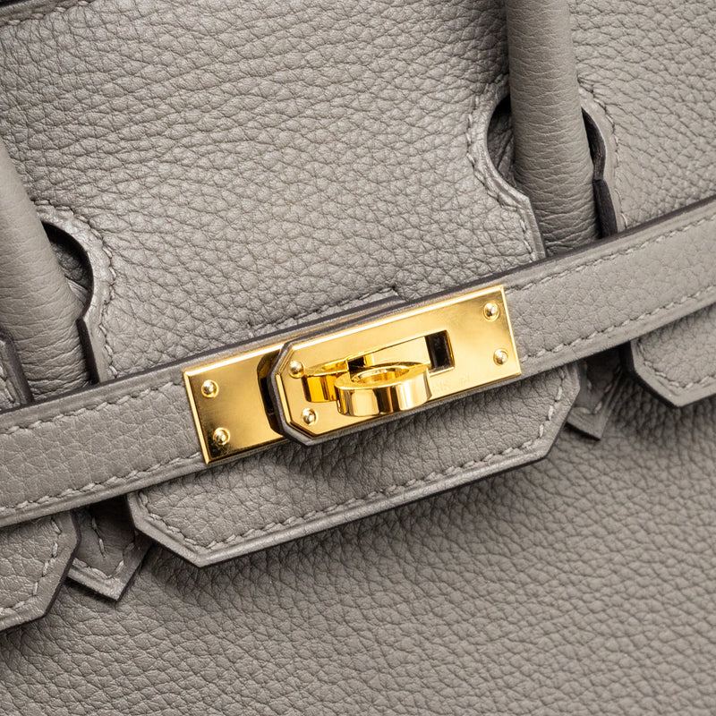 Hermes Birkin 25 togo gris Meyer GHW stamp B