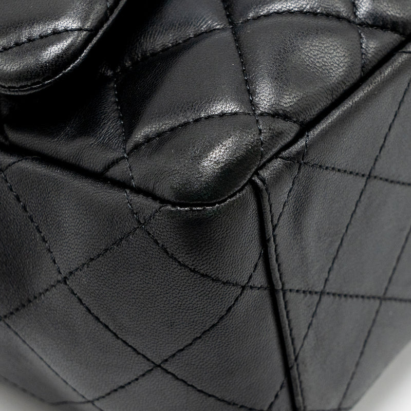 Chanel Maxi Single Flap Bag Lambskin Black GHW