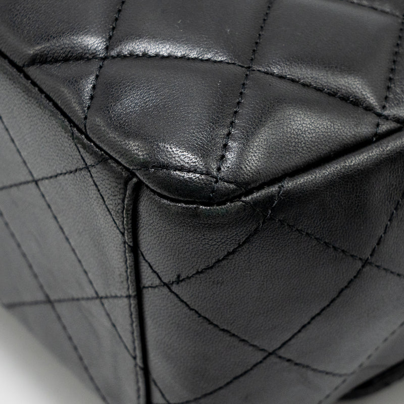 Chanel Maxi Single Flap Bag Lambskin Black GHW