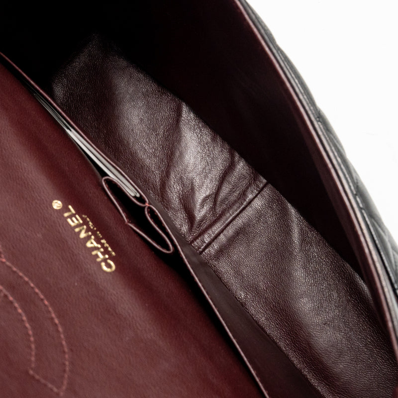 Chanel Maxi Classic Double Flap Bag Lambskin Black GHW