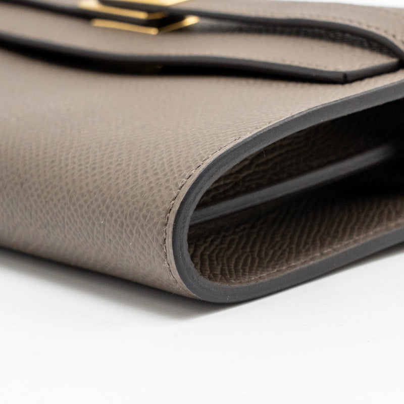 Hermes Kelly to Go Epsom Gris Etain GHW Stamp K