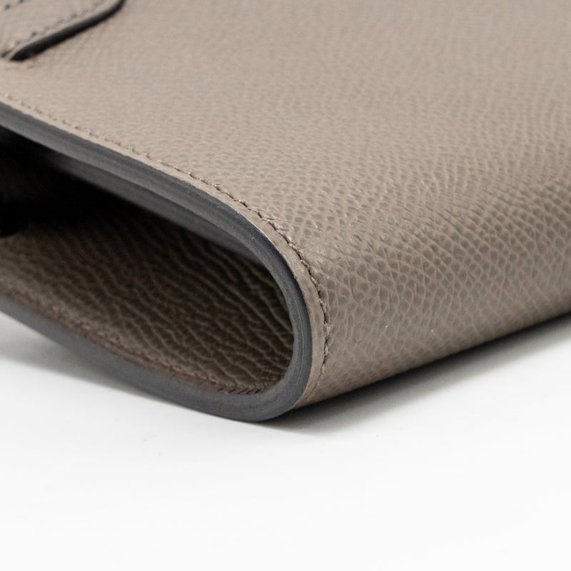 Hermes Kelly to Go Epsom Gris Etain GHW Stamp K