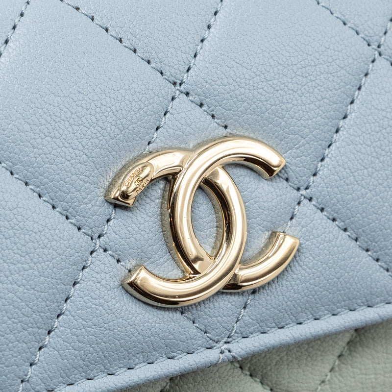 Chanel small camera bag goatskin multicolor green / blue / pink LGHW
