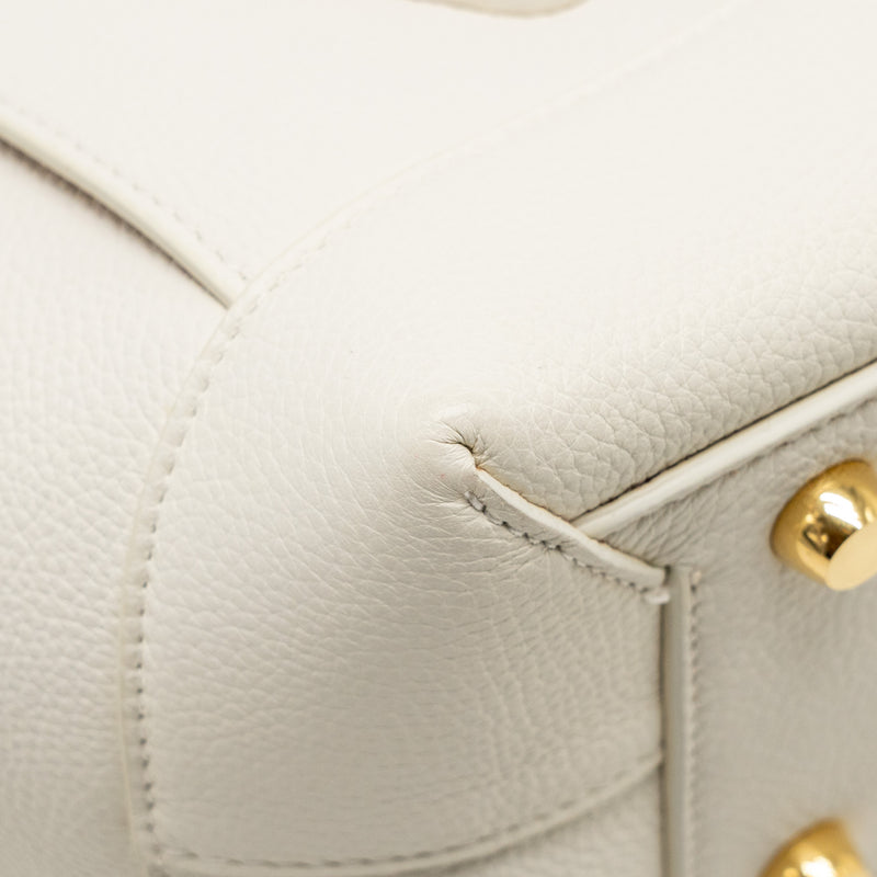 Bottega veneta large Arco tote bag grained calfskin white GHW