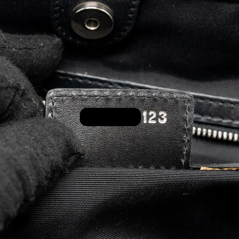 Dior Shopping Tote Bag Canvas Black SHW