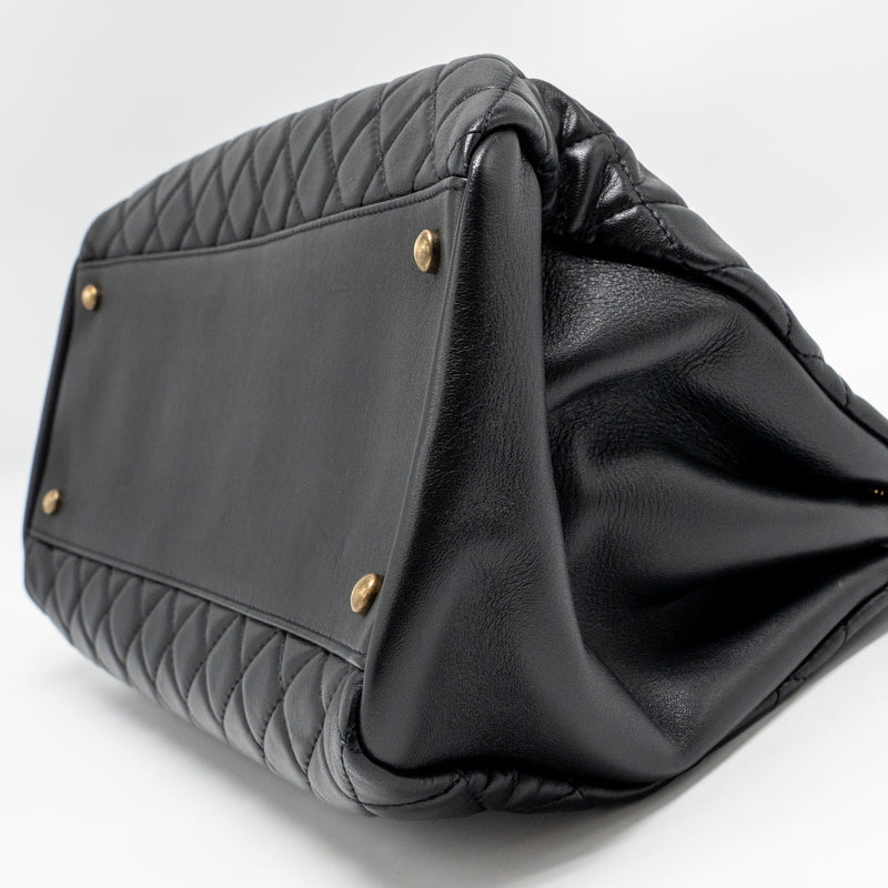 Chanel Just Mademoiselle Bowling Bag Lambskin Black GHW