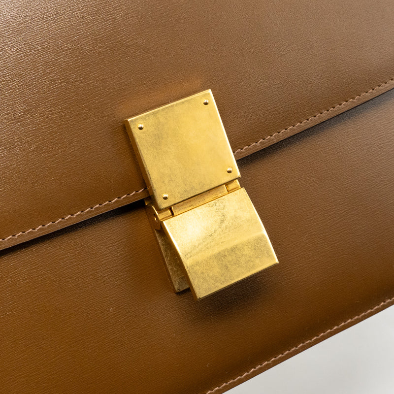 Celine Medium Classic Box Bag Calfskin Camel GHW