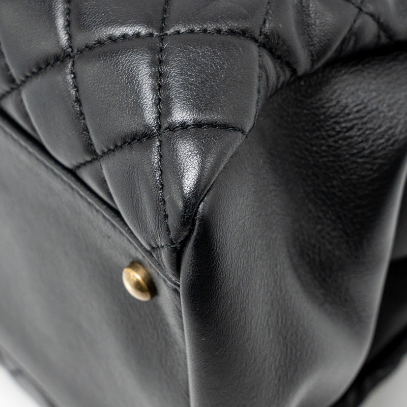 Chanel Just Mademoiselle Bowling Bag Lambskin Black GHW