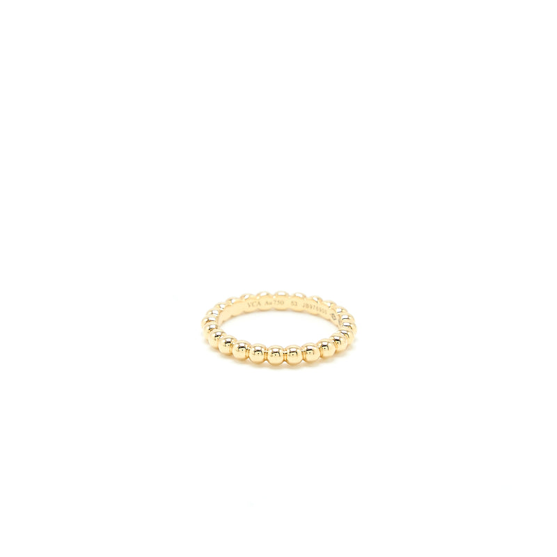 Van Cleef & Arpels Size 53 Perlée Pearls Of Gold Ring Medium Model Yellow Gold