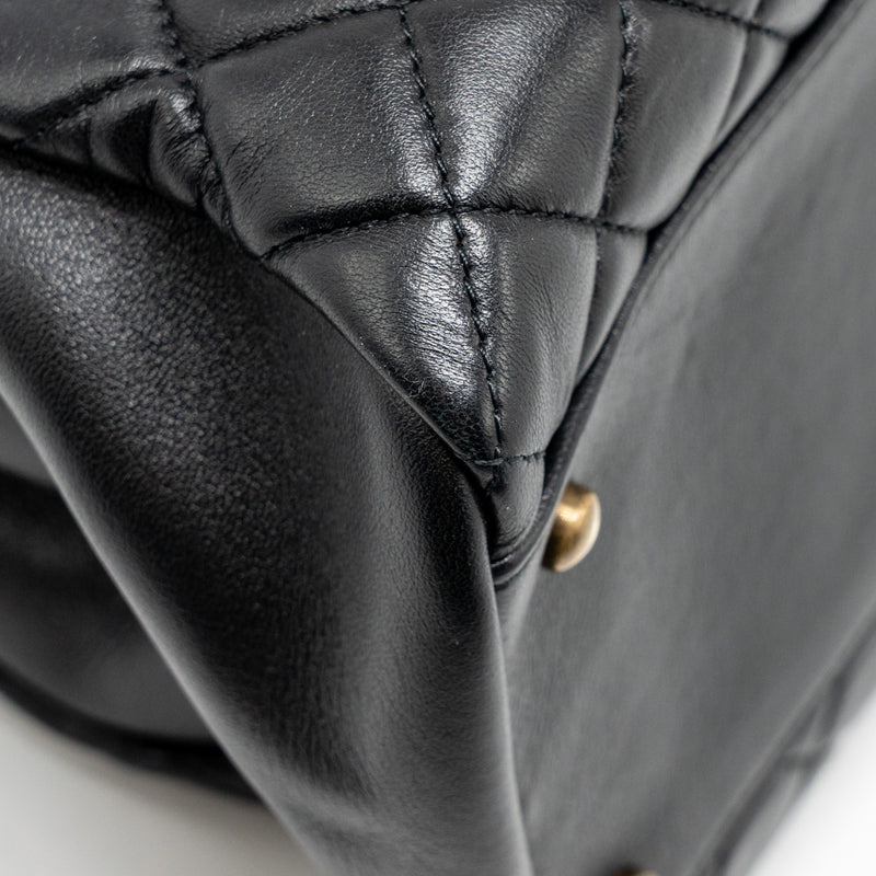 Chanel Just Mademoiselle Bowling Bag Lambskin Black GHW