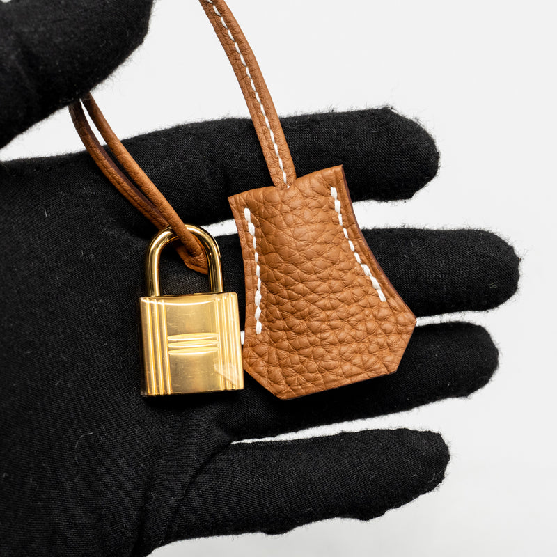Hermes Kelly 25 Togo Gold GHW Stamp W