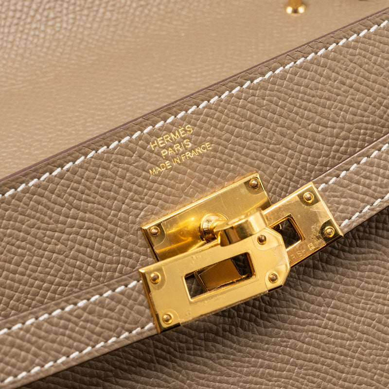 Hermes Classic Kelly To Go Epsom etoupe GHW stamp Z