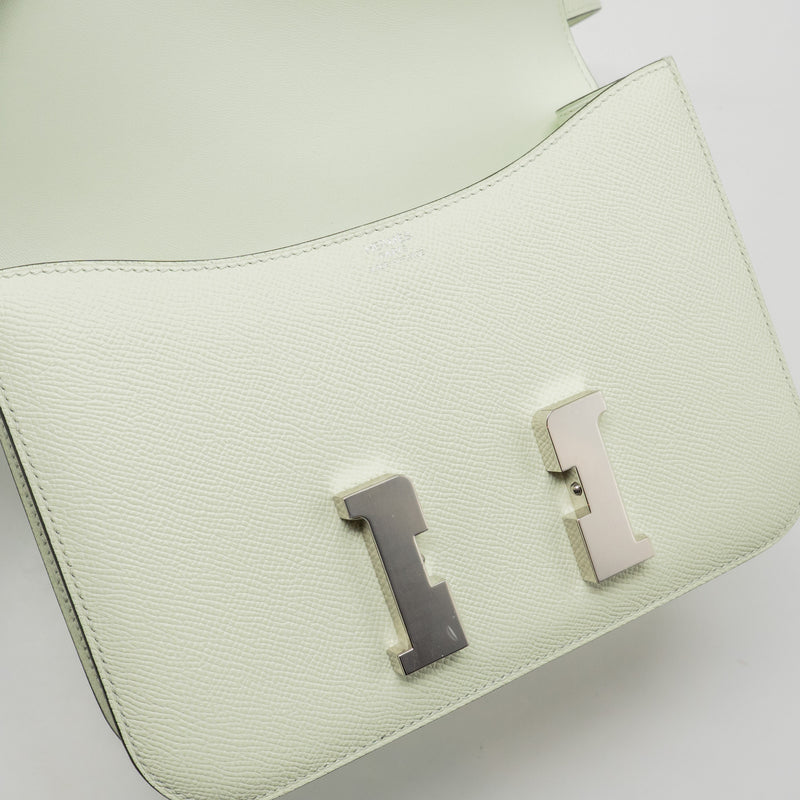Hermes Constance 24 Epsom Vert Fizz SHW Stamp U