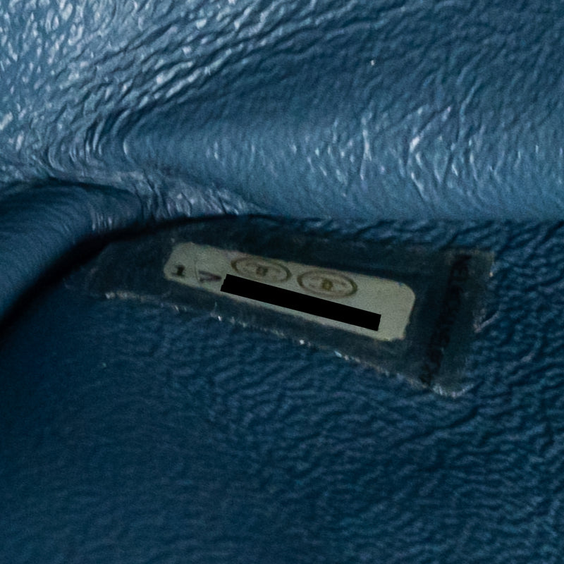 Chanel Large 2.55 reissue Flap Bag Aged Calfskin Petrol blue Ruthenium Hardware