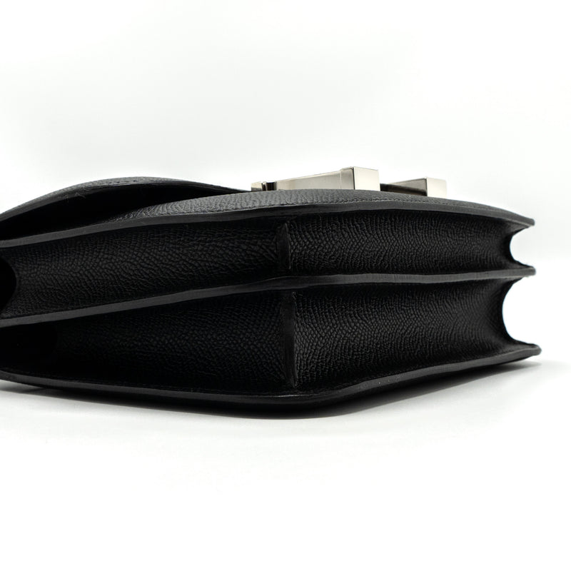 Hermes mini constance epsom black SHW stamp B (new version)