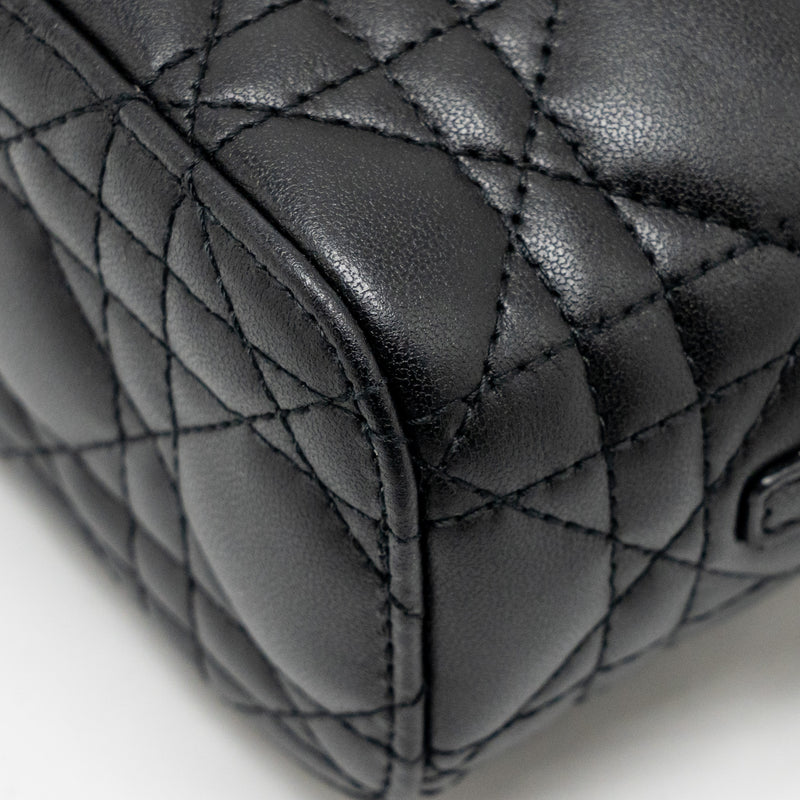 Dior Micro Lady Dior Vanity Case Bag Cannage Lambskin Black LGHW