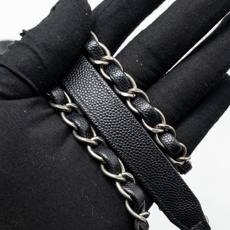 Chanel Large Coco Handle Caviar Black Ruthenium Hardware